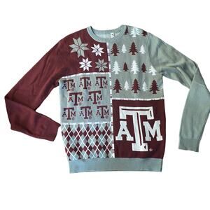 Texas A&M Forever Collectibles Maroon Gray Ugly Christmas Sweater Size L